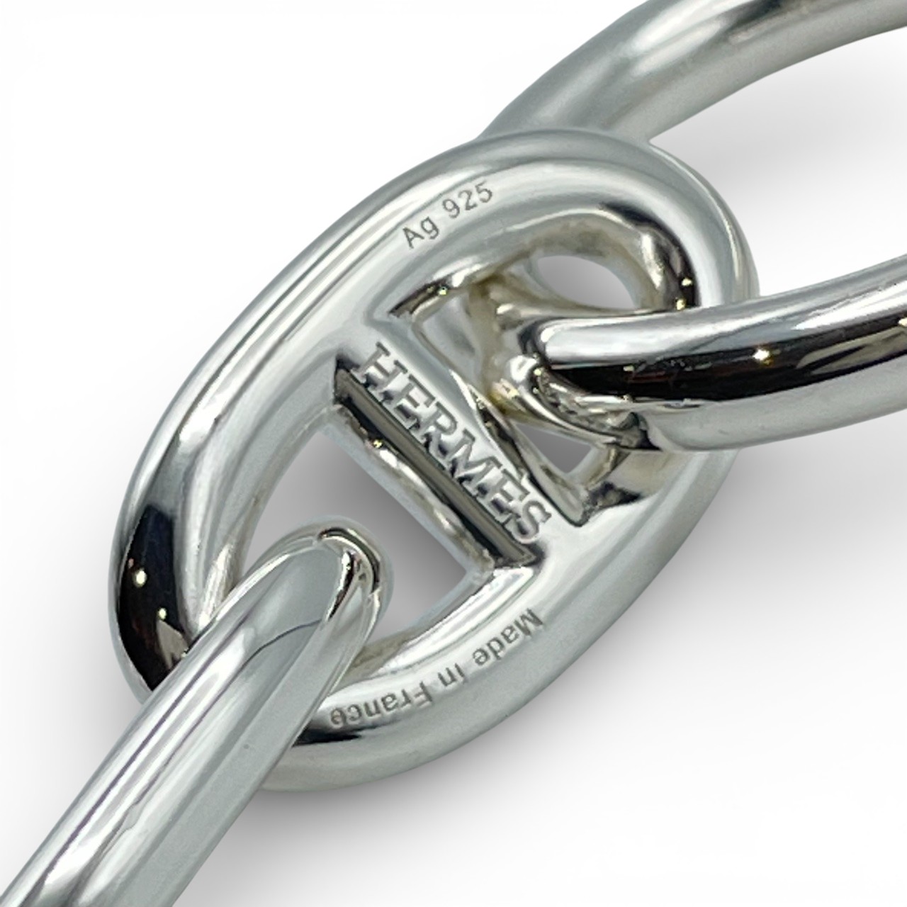 エルメス シェーヌ・ダンクル ブレスレット MM シルバー925 17コマ