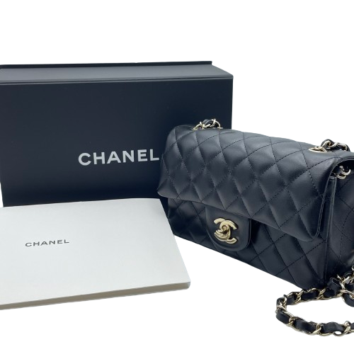 シャネル マトラッセ ブラック ラムスキン ゴールド金具