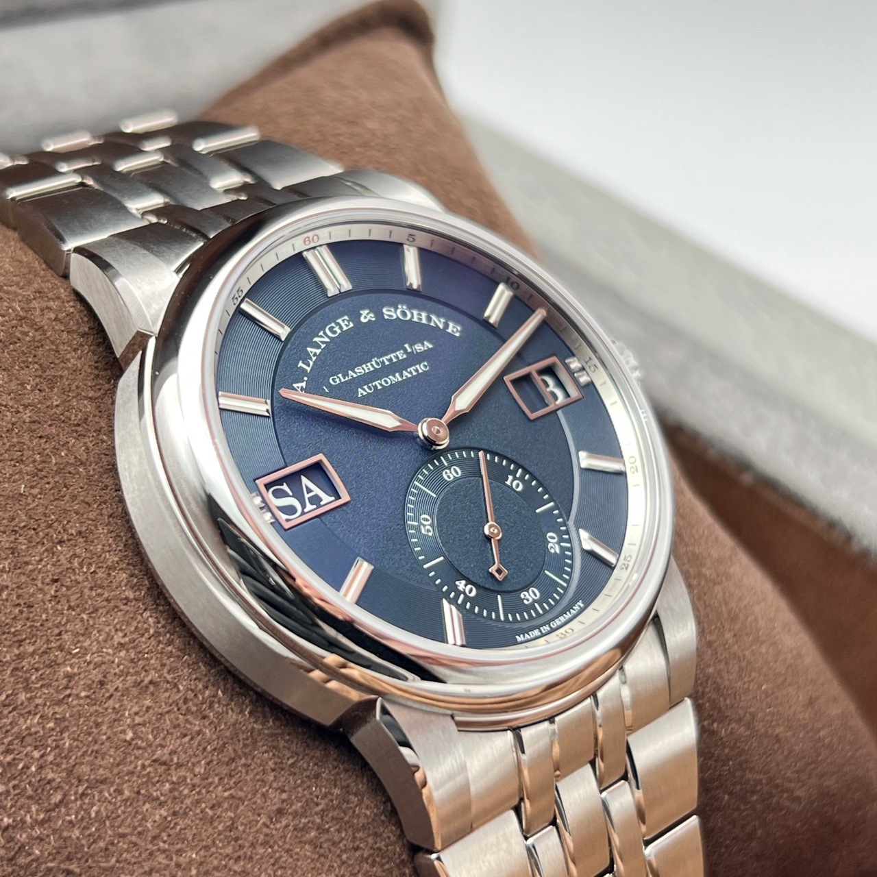 ランゲ&ゾーネ オデュッセウス 363.179 ダークブルー ステンレススチール 40.5mm