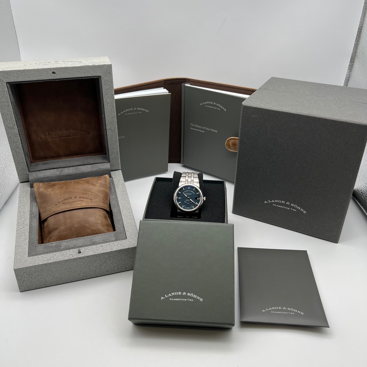 ランゲ&ゾーネ オデュッセウス 363.179 ダークブルー ステンレススチール 40.5mm