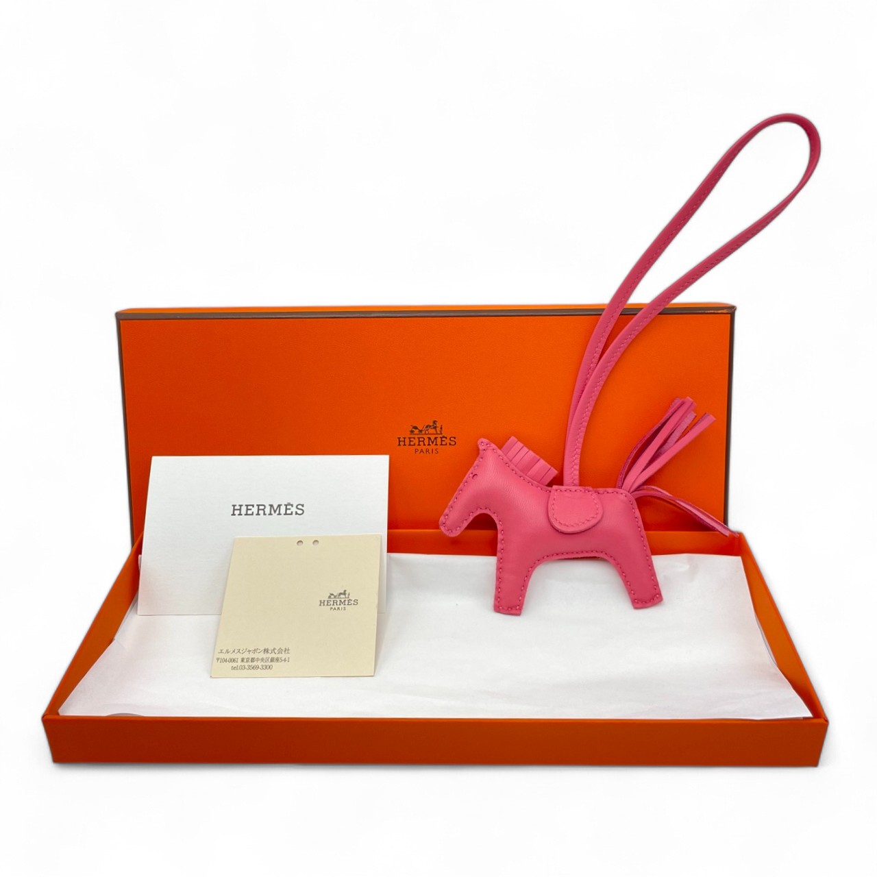 エルメス ロデオチャーム PM ローズアザレ アニョーミロ U刻印