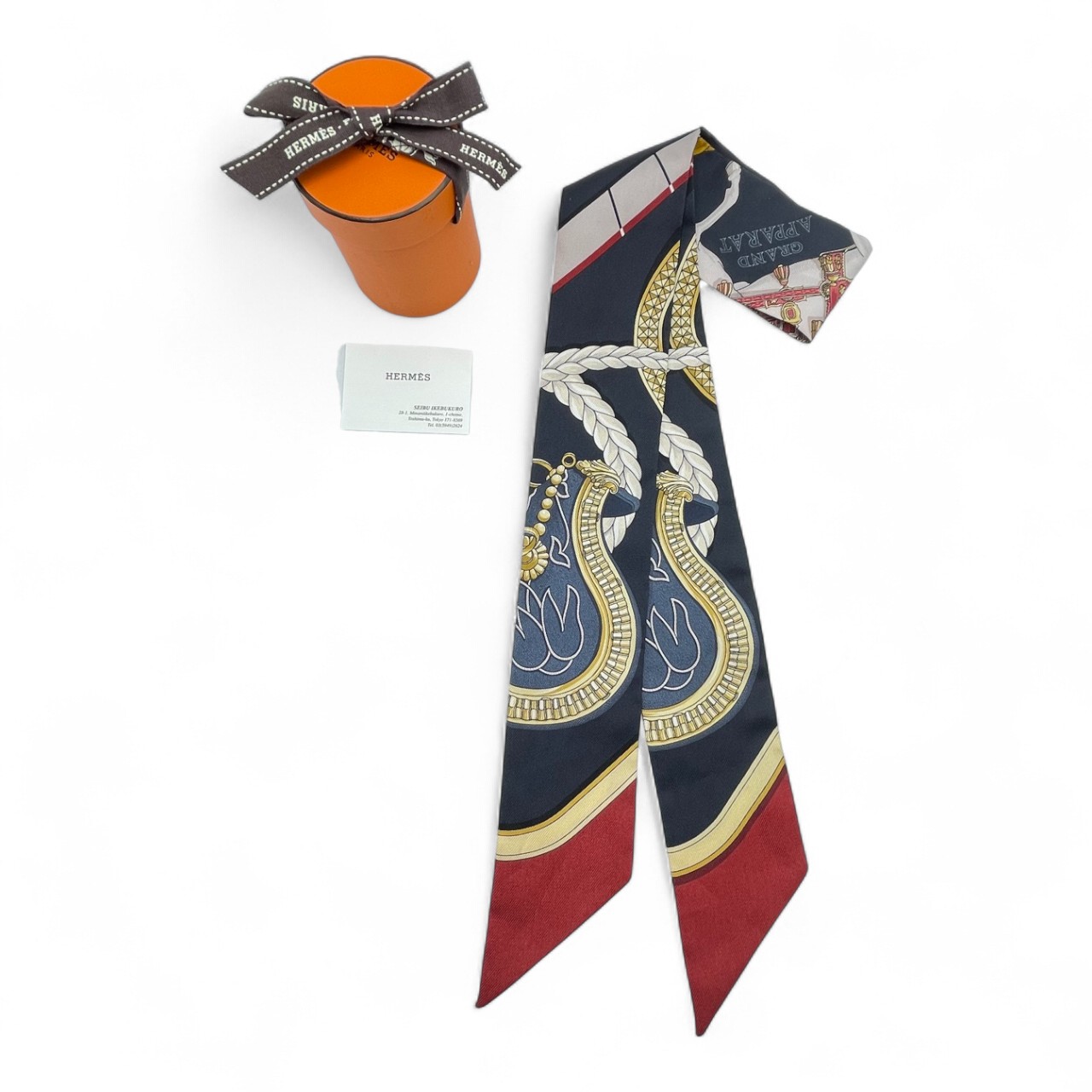 HERMES エルメス ツイリー GRAND APPARAT HERMES エルメス スカーフ ツイリー 『GRAND APPARAT グラン・アパラ