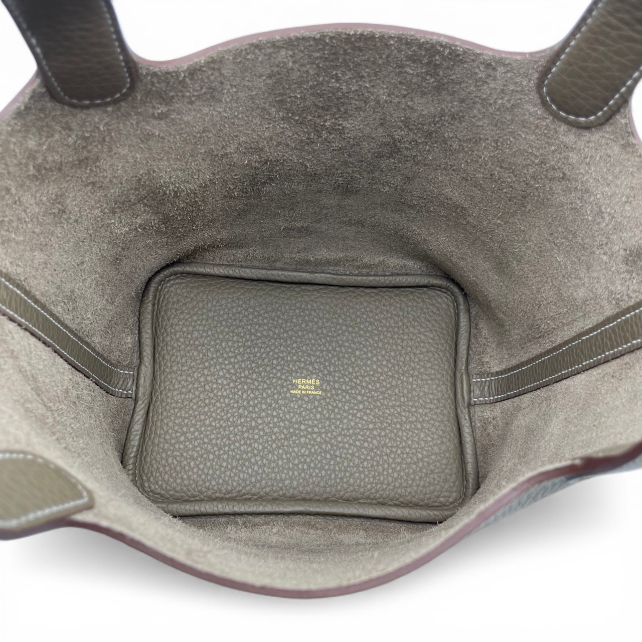 エルメス ピコタンロック PM エトゥープ トリヨンクレマンス ゴールド金具 K刻印