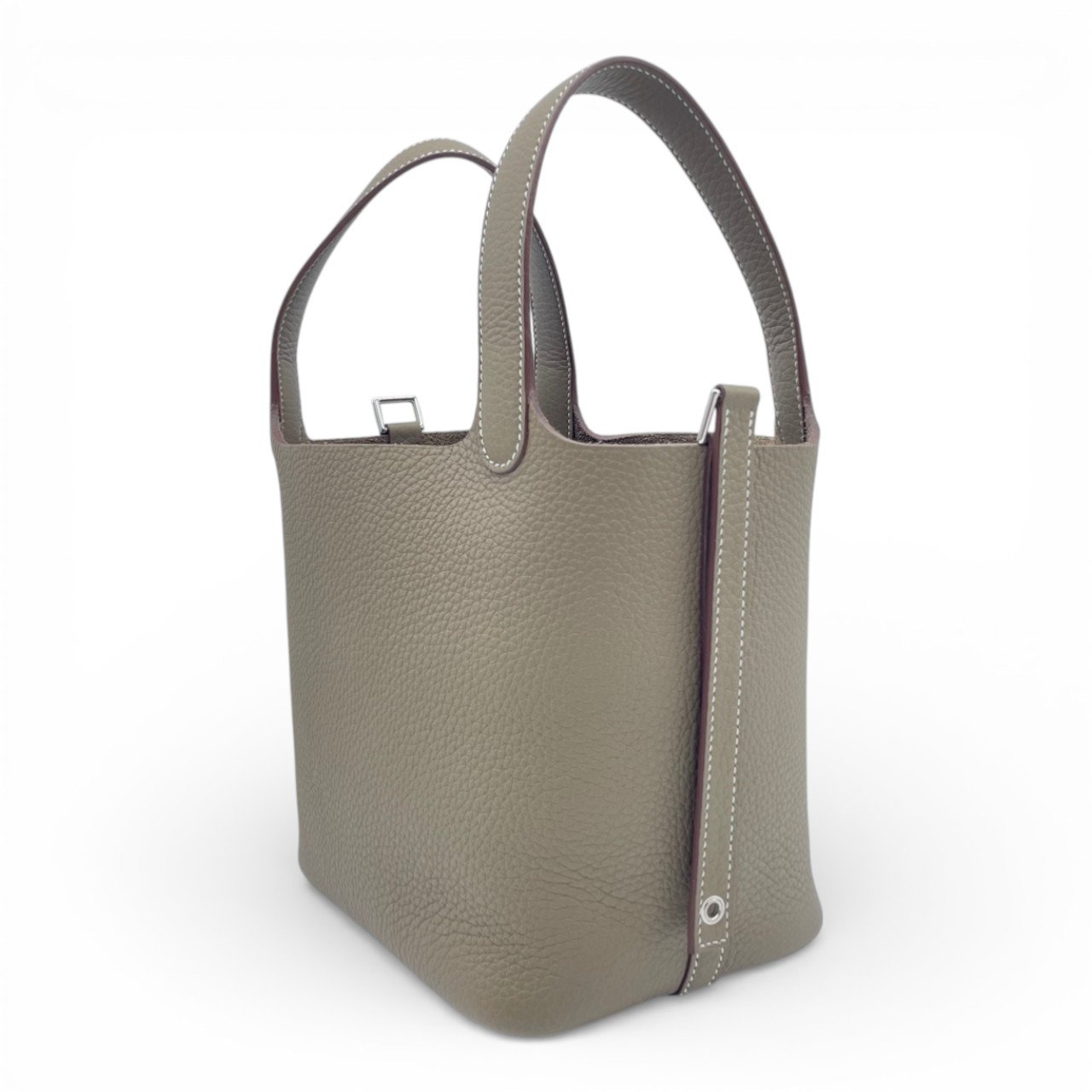 エルメス ピコタンロック PM エトゥープ トリヨンクレマンス シルバー金具 K刻印