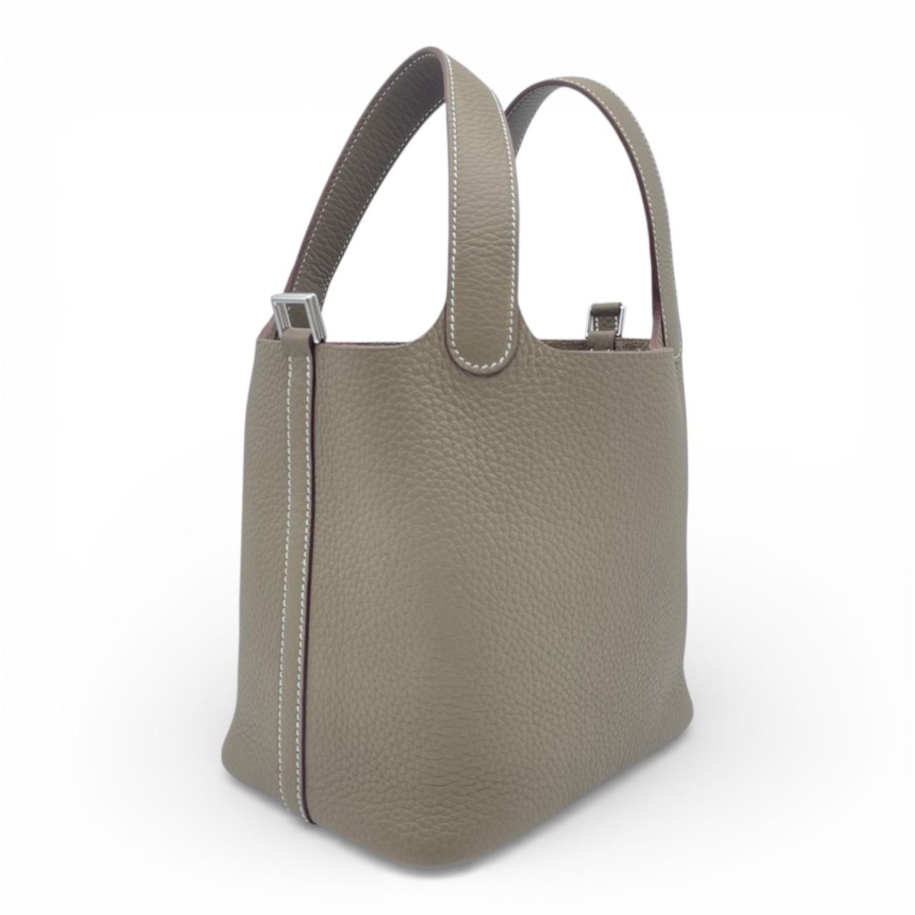 エルメス ピコタンロック PM エトゥープ トリヨンクレマンス シルバー金具 K刻印