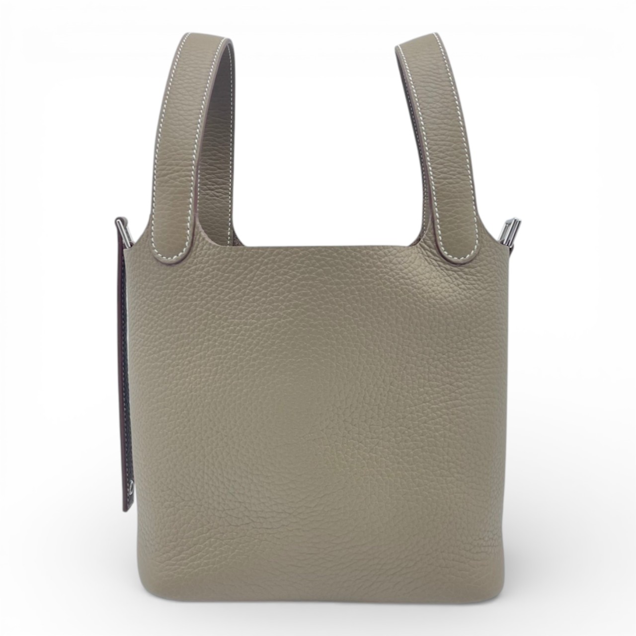 エルメス ピコタンロック PM エトゥープ トリヨンクレマンス シルバー金具 K刻印