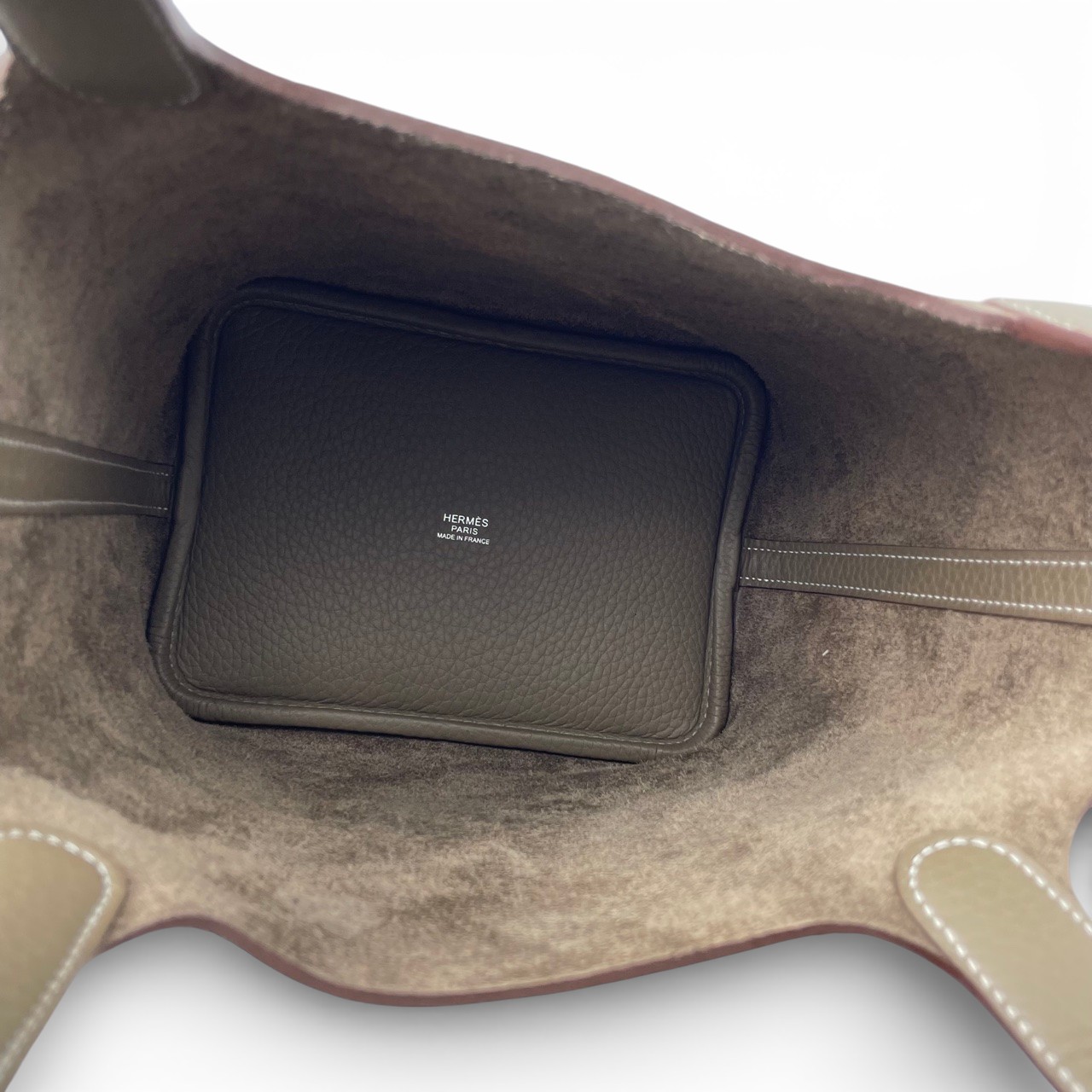 エルメス ピコタンロック PM エトゥープ トリヨンクレマンス シルバー金具 K刻印