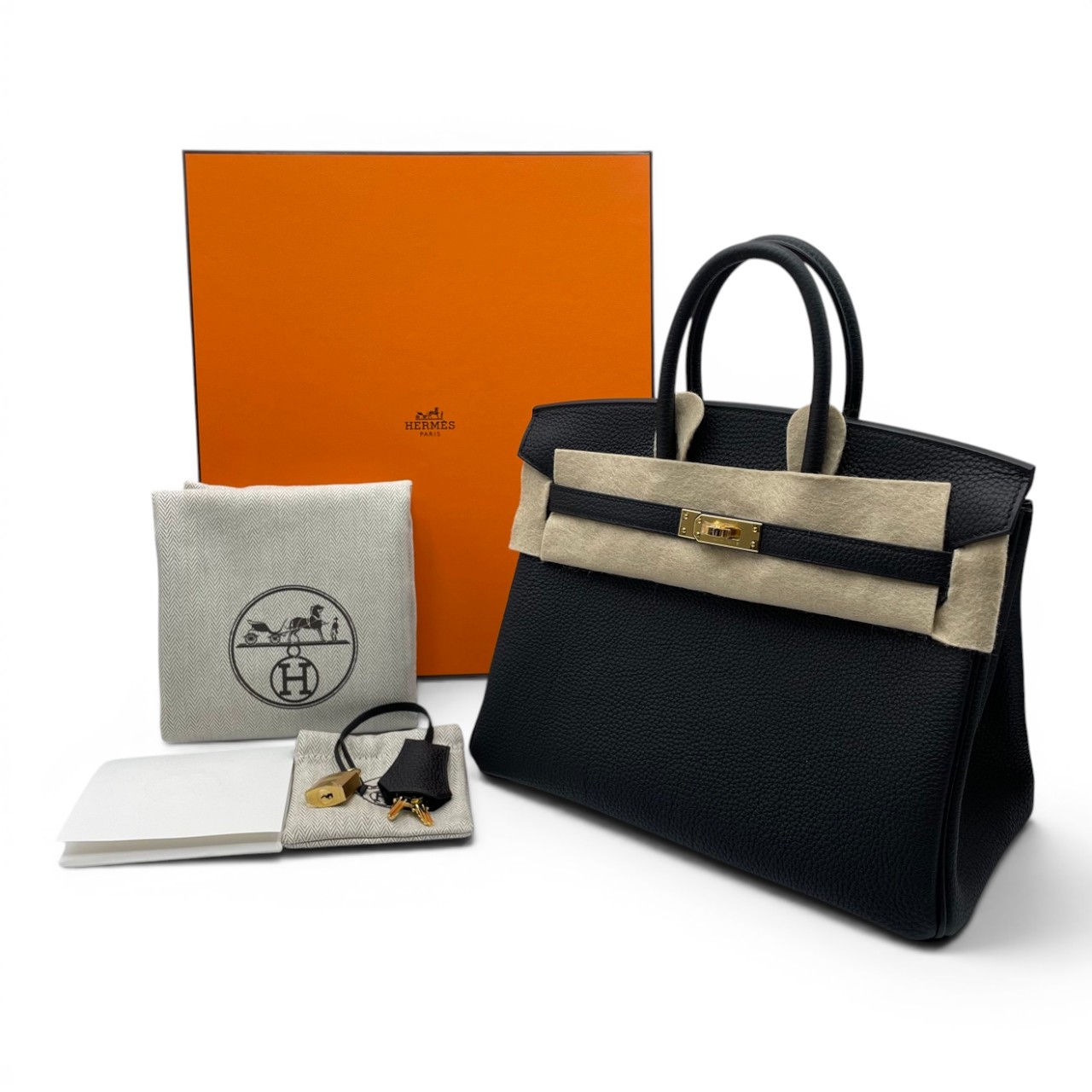 トゴ ノワール 25 バーキン エルメス ゴールド金具 ハンドバッグ 黒 25 バーキン HERMES ゴールド金具 ブランド品 - G刻印 浄水器・整水器