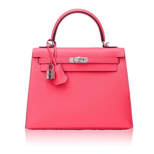 エルメス ケリー28 ローズアザレヴォーエプソン シルバー金具