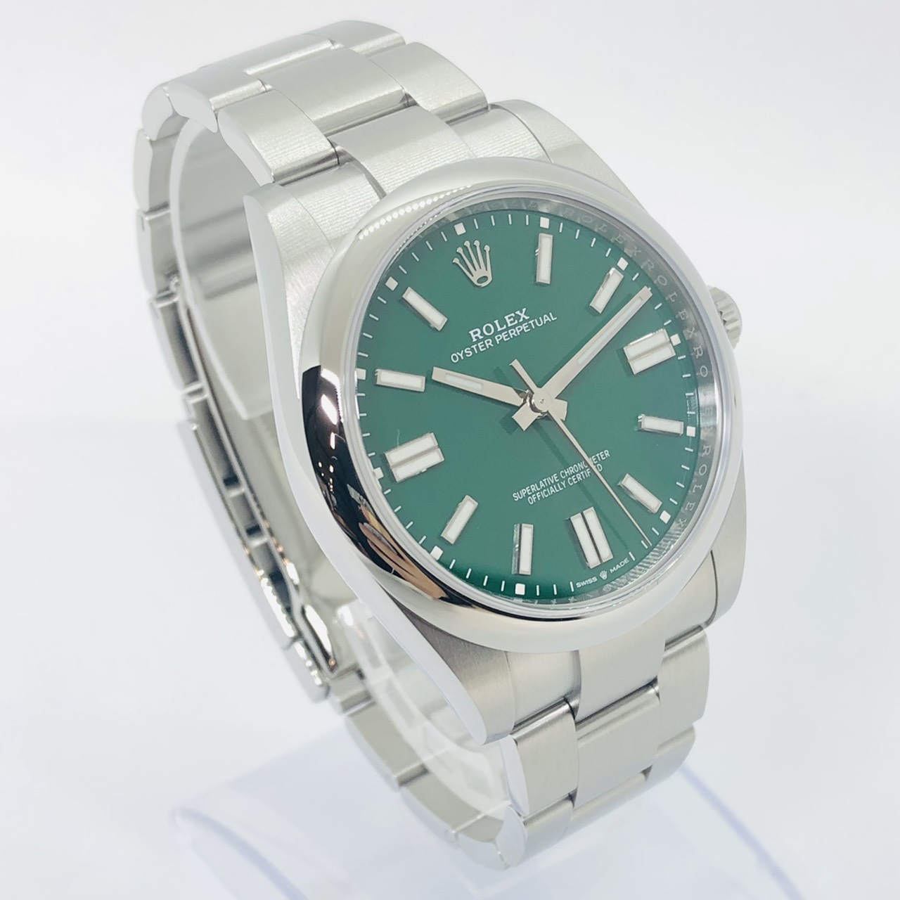 ロレックス オイスターパーペチュアル 124300 オイスターブレスレット グリーン 41mm