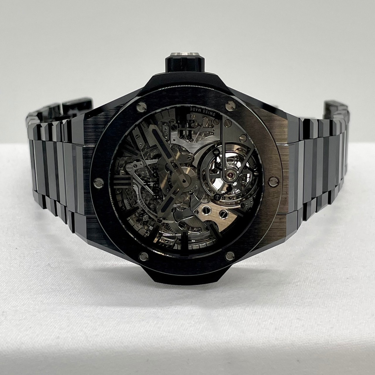 ウブロ ビッグ・バン インテグレーテッド カテドラル 458.CX.1170.CX.YOS ミニッツリピーター トゥールビヨン ブラックセラミック 43mm