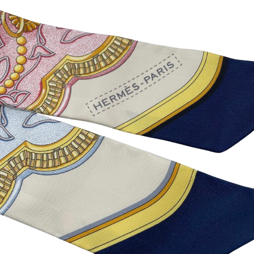 エルメス ツイリー GRAND APPARAT ベージュ シルク