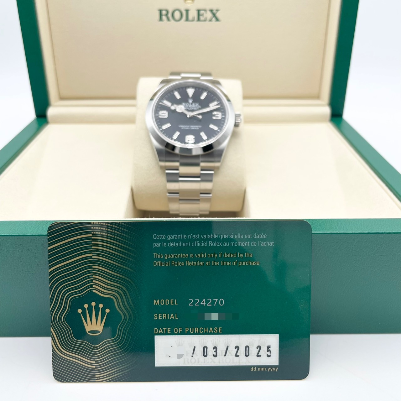 ロレックス エクスプローラー 224270 ブラック 40mm