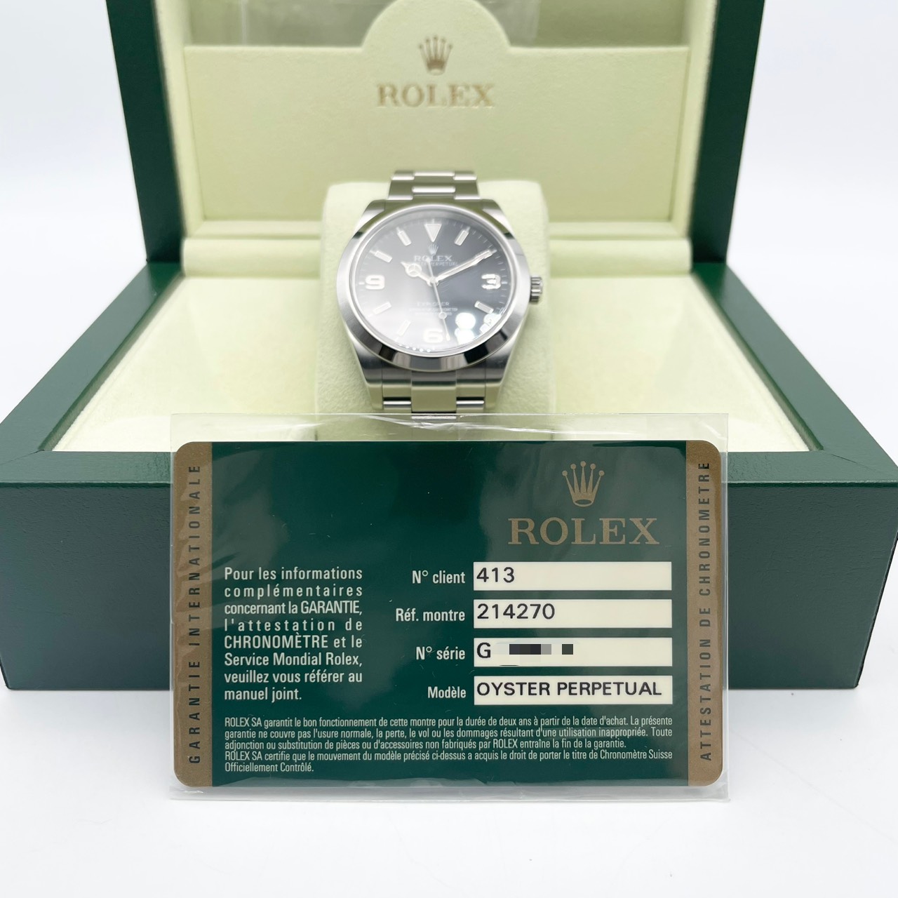 ロレックス エクスプローラー 214270 ブラック ステンレススチール 39mm