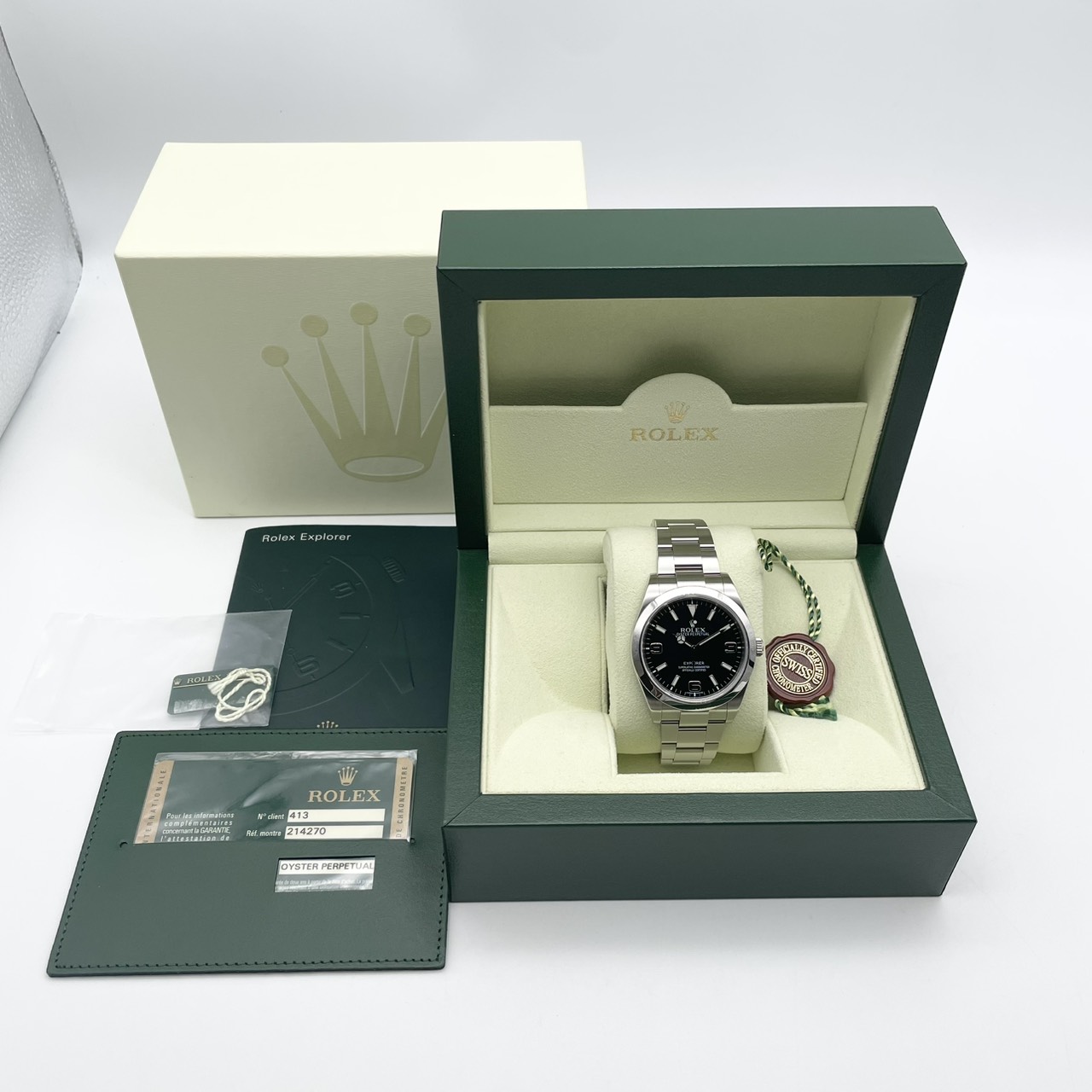 ロレックス エクスプローラー 214270 ブラック ステンレススチール 39mm