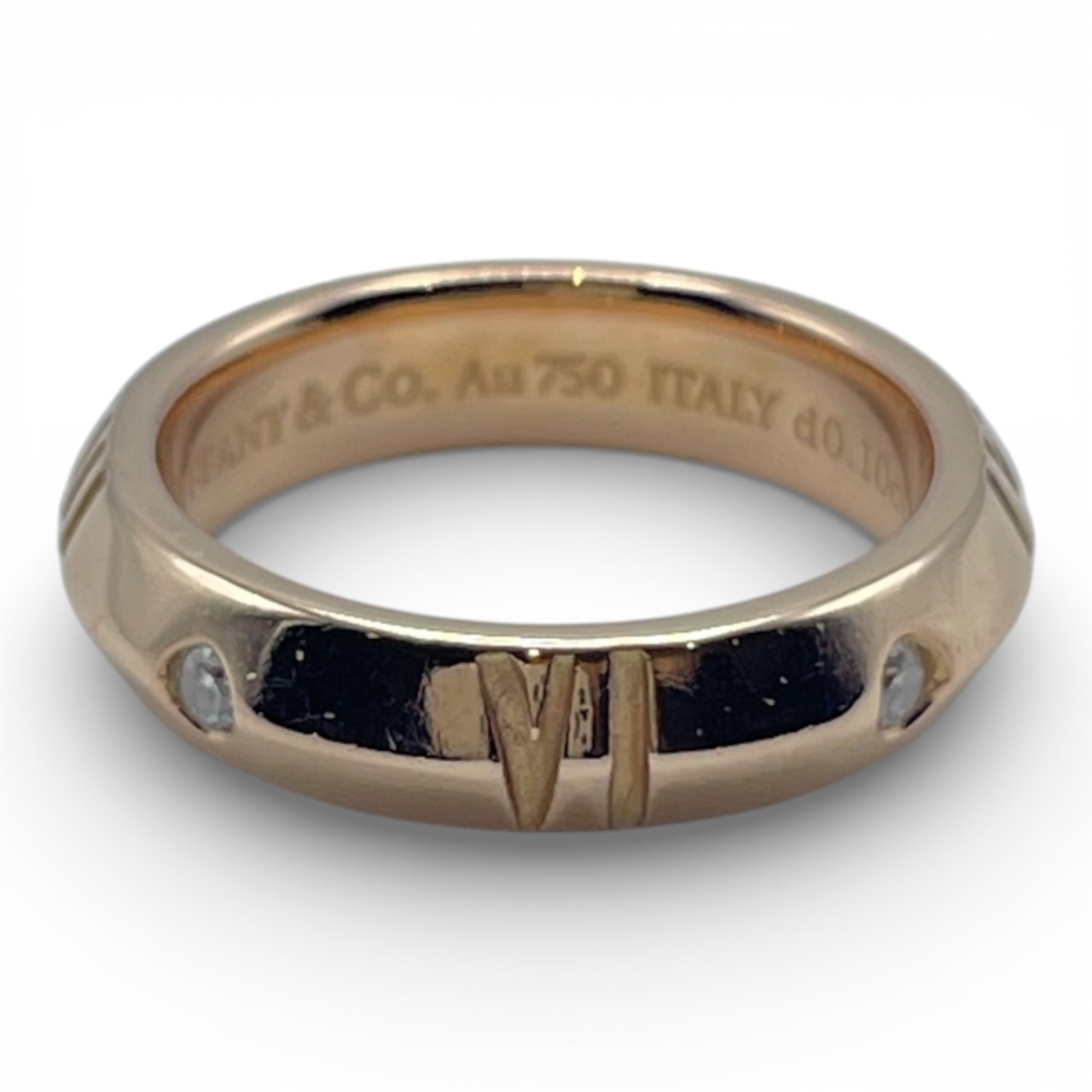 ティファニー アトラス リング 48 ゴールド AU750 8号