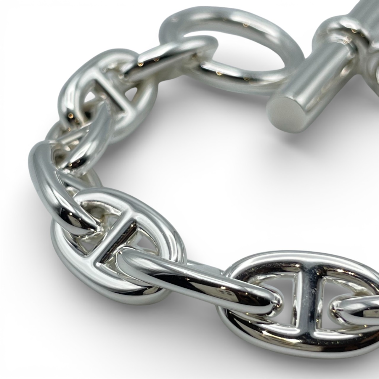 エルメス シェーヌ・ダンクル ブレスレット MM シルバー925 13コマ