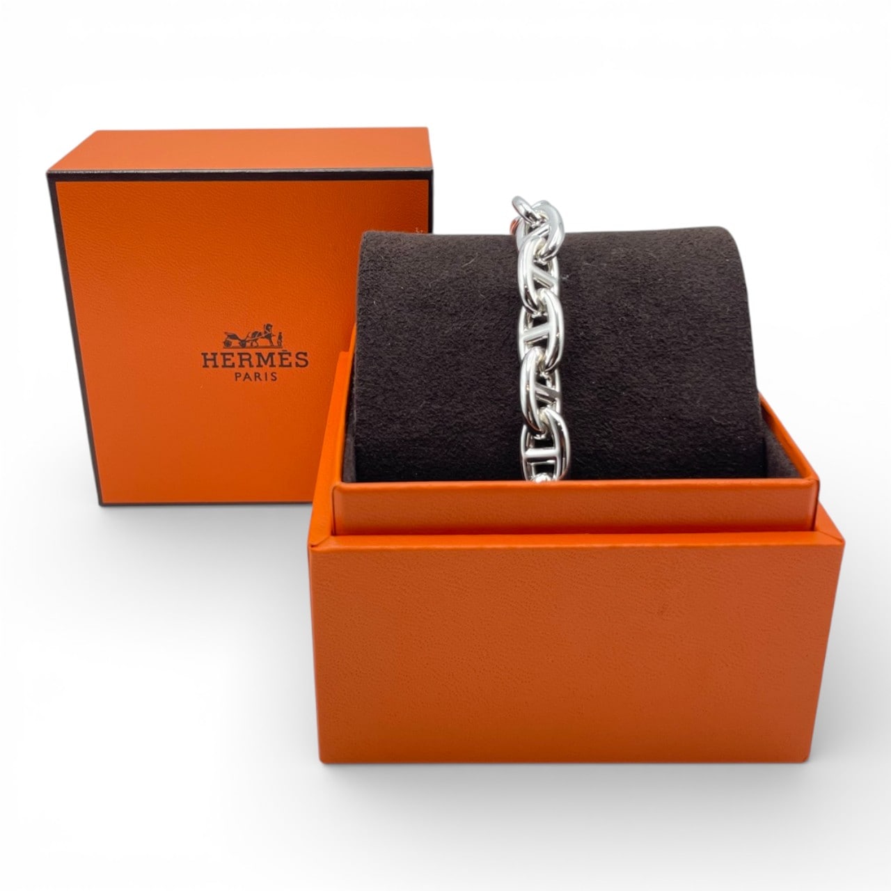 エルメス シェーヌ・ダンクル ブレスレット MM シルバー925 13コマ