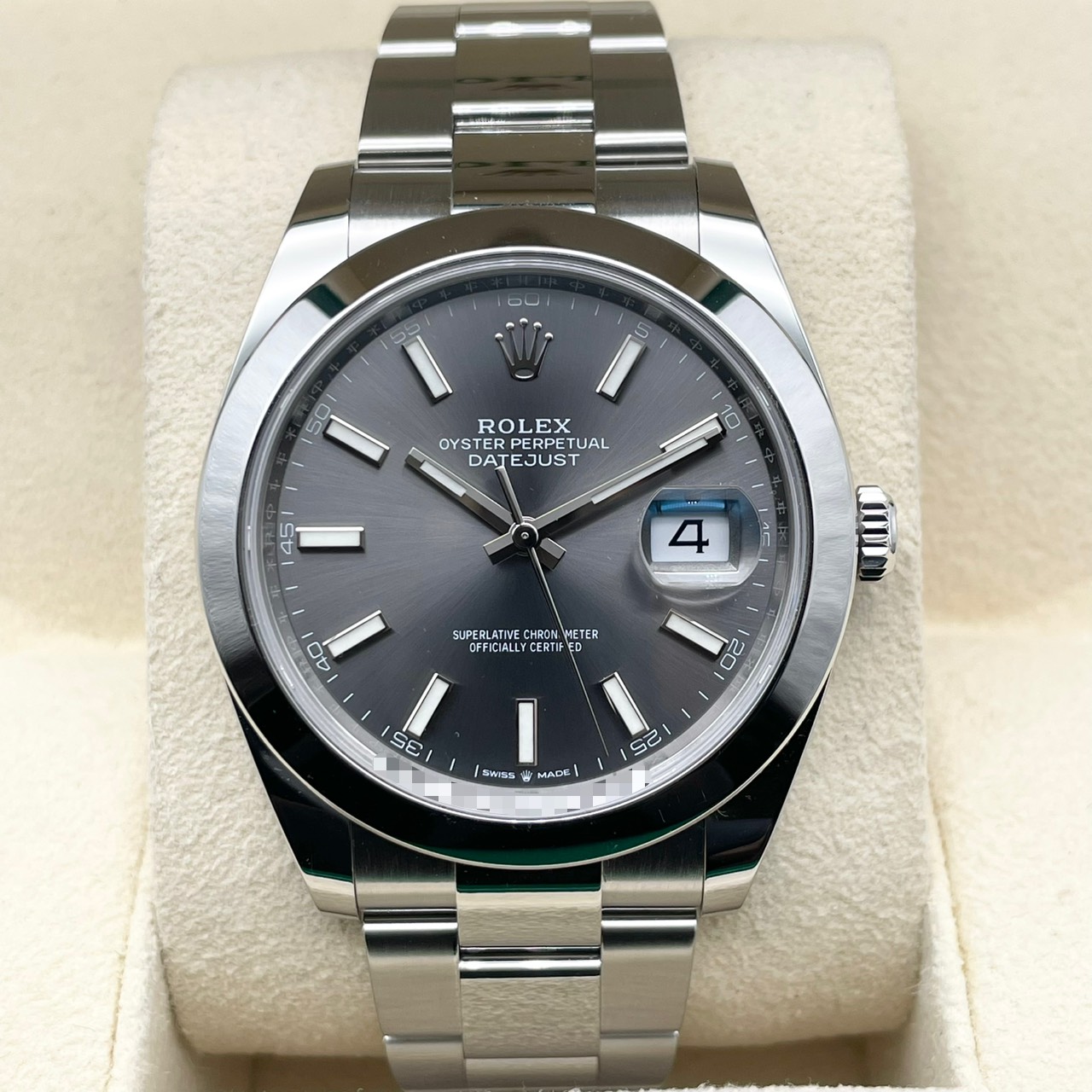 ロレックス デイトジャスト 126300 スレート オイスターブレスレット 41mm