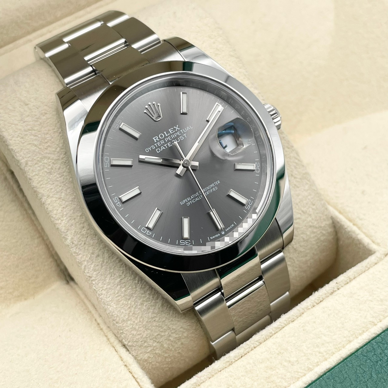 ロレックス デイトジャスト 126300 スレート オイスターブレスレット 41mm