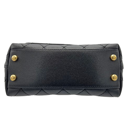 シャネル ココハンドル  ブラック系  キャビアスキン　