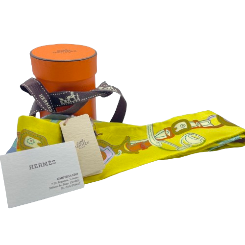 エルメス ツイリー ブリッド・ドゥ・ガラアップリケピケ シルクツイル