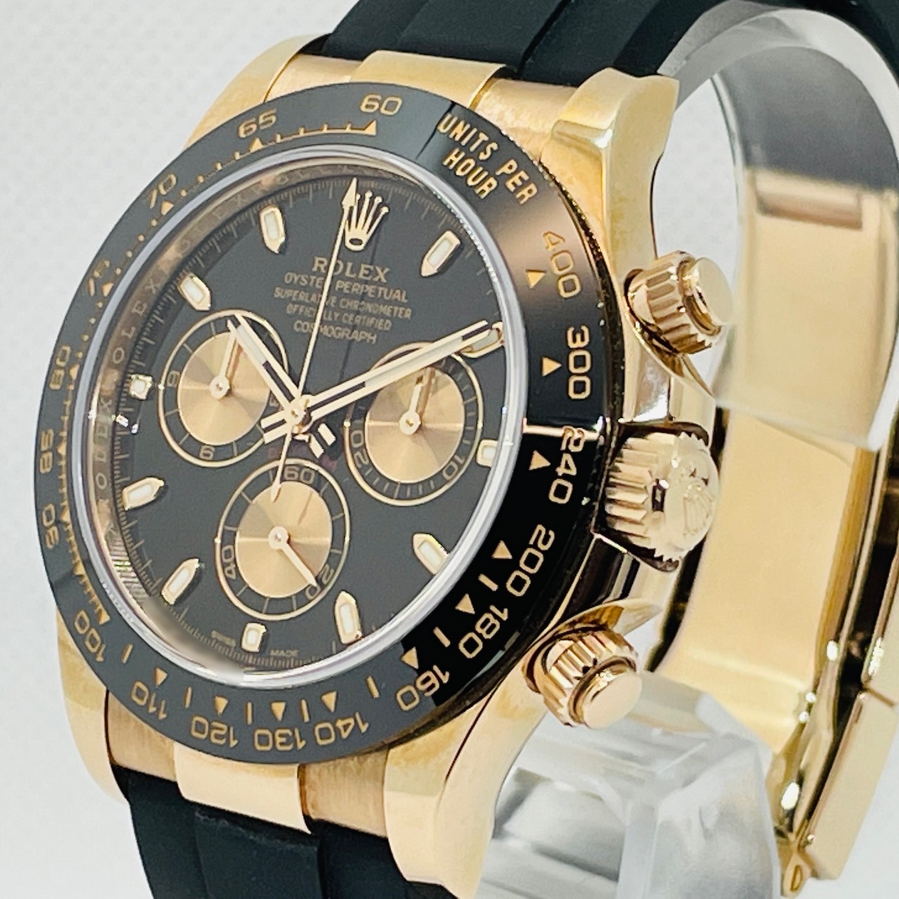 ロレックス デイトナ 116515LN ブラックラバーベルト ブラック&ピンク