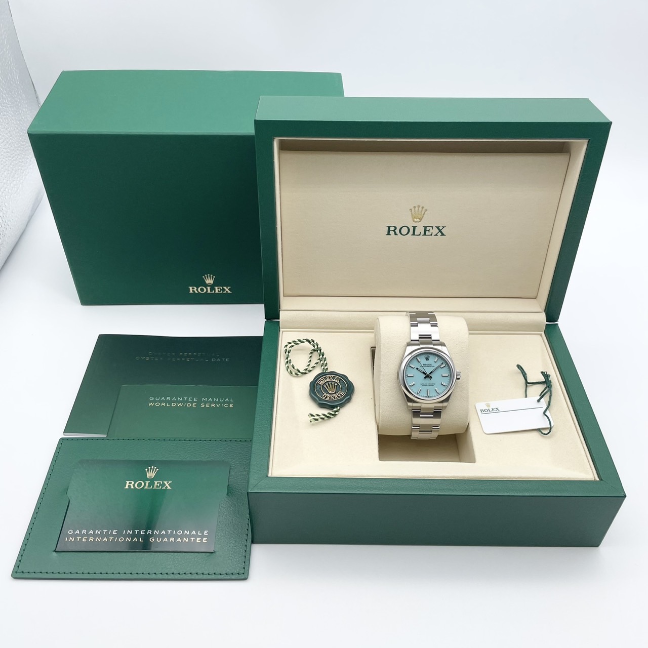 【全面正規保護シール付き】ロレックス オイスターパーペチュアル 277200 ターコイズブルー ステンレスチール 31mm
