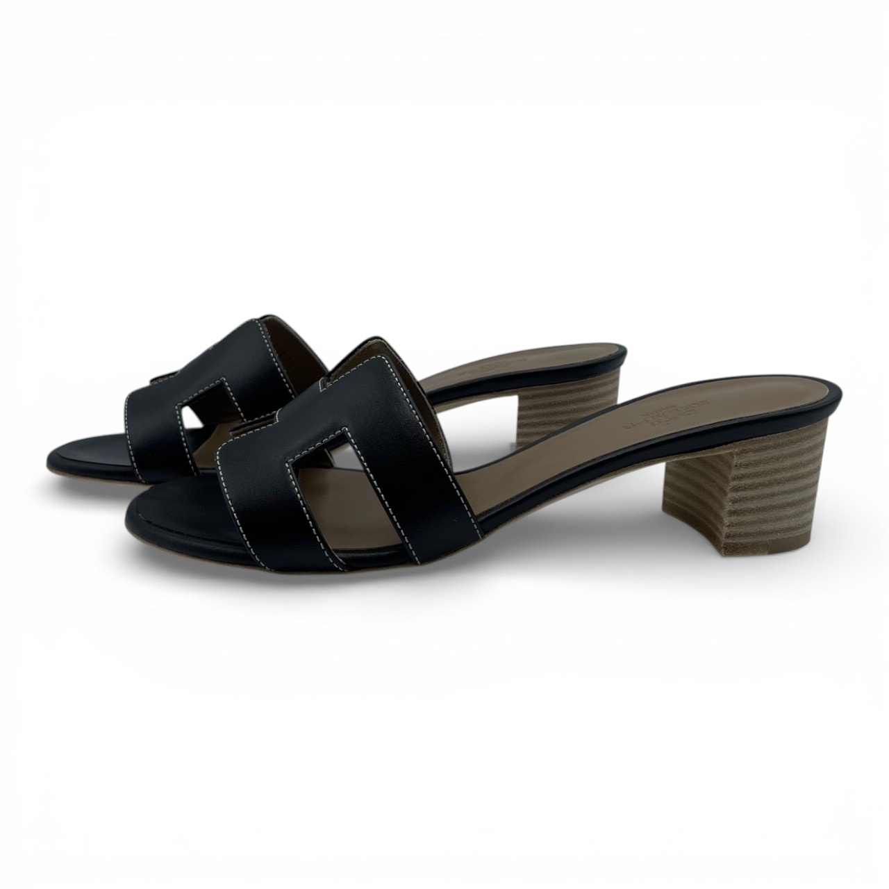 エルメス オアジス サンダル 37 ノワール 23cm