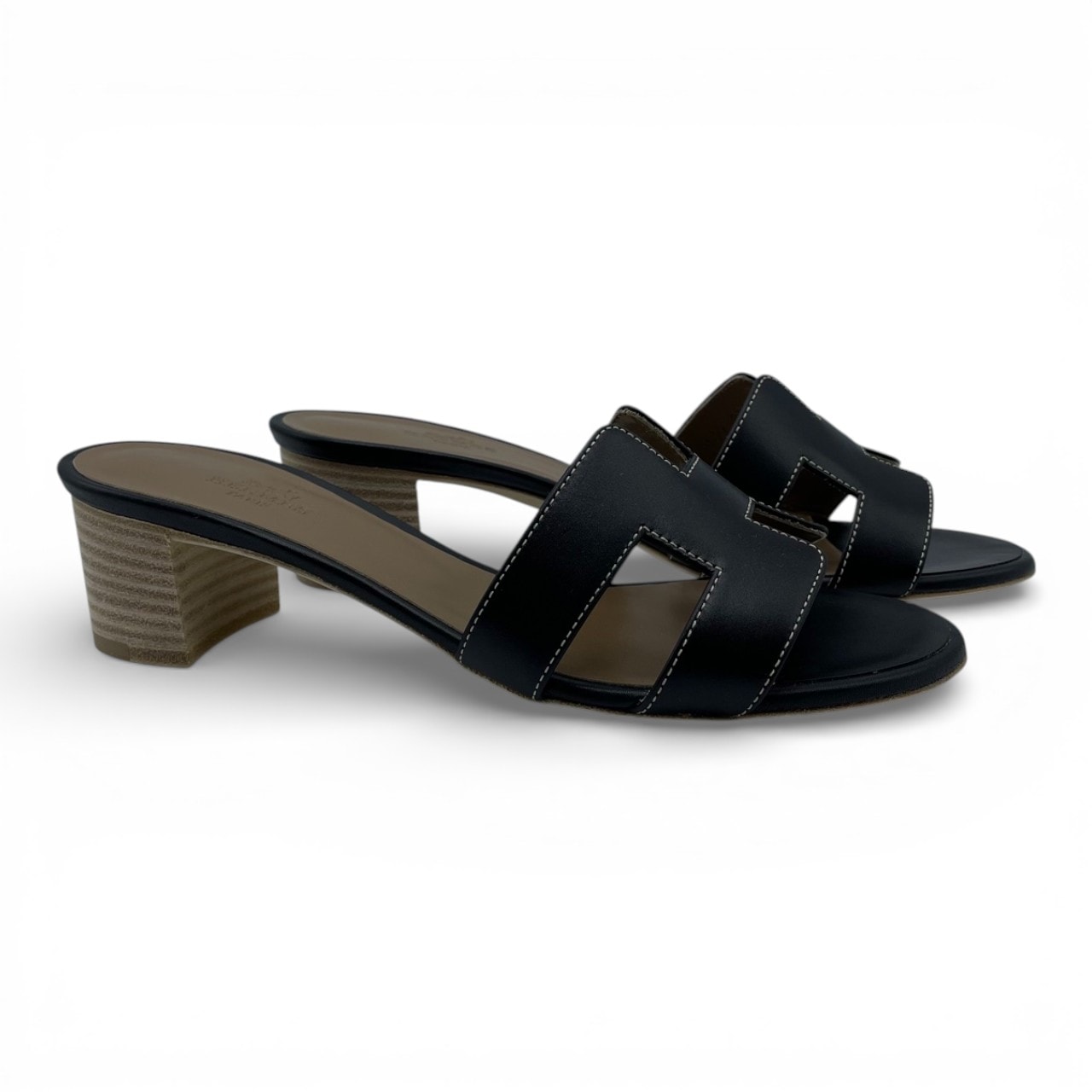 エルメス オアジス サンダル 37 ノワール 23cm