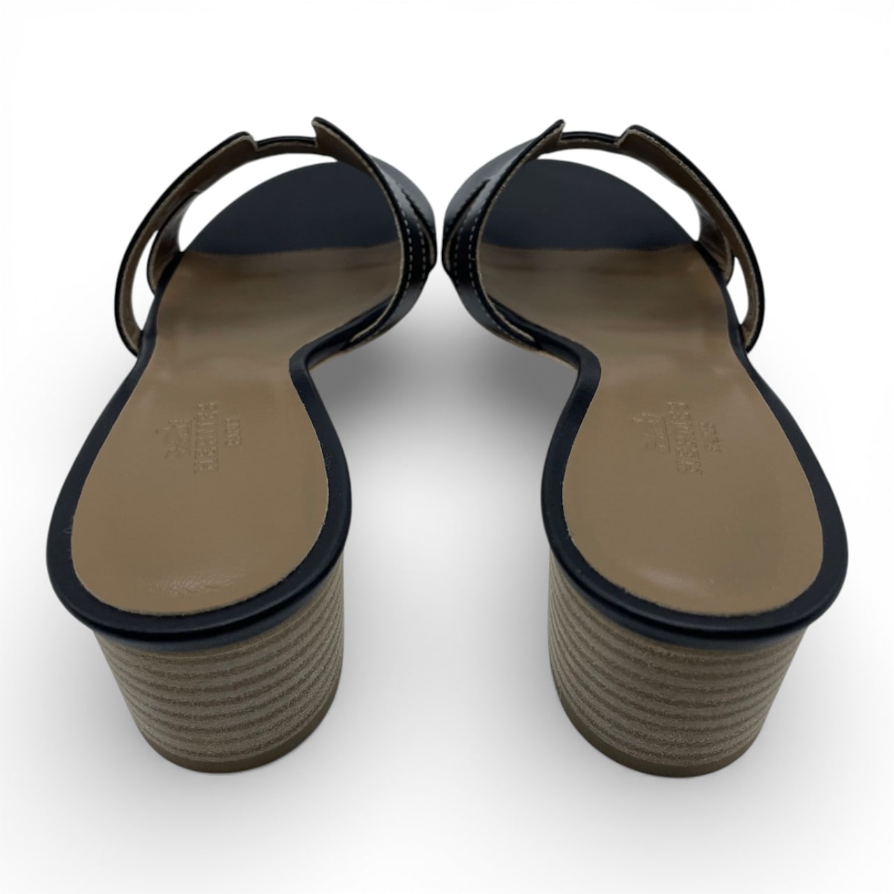 エルメス オアジス サンダル 37 ノワール 23cm