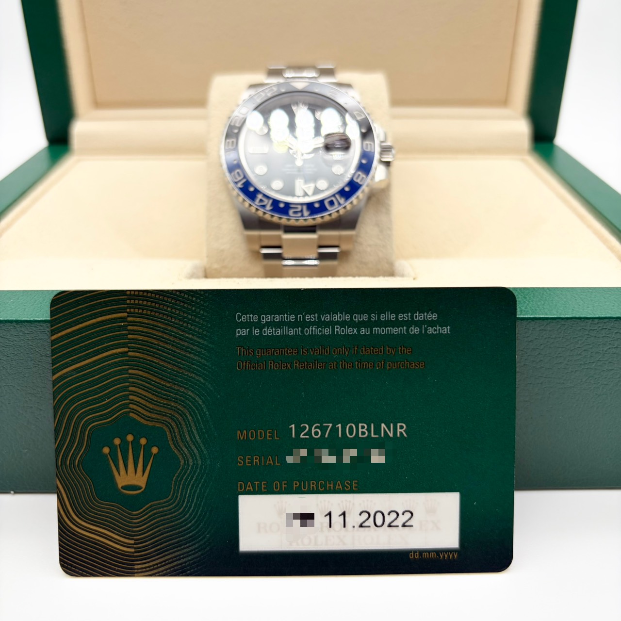 ロレックス GMTマスターII 126710BLNR バットマン オイスターブレス 40mm