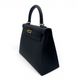 エルメス ケリー 25 ノワール エプソン ゴールド金具 G刻印
