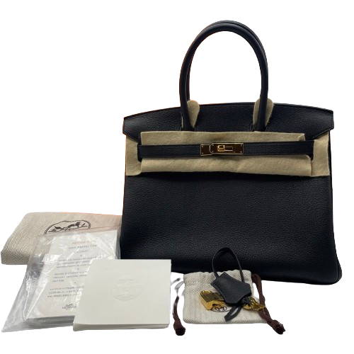 エルメス　バーキン 30　ノワール　トゴ　ゴールド金具　X刻印