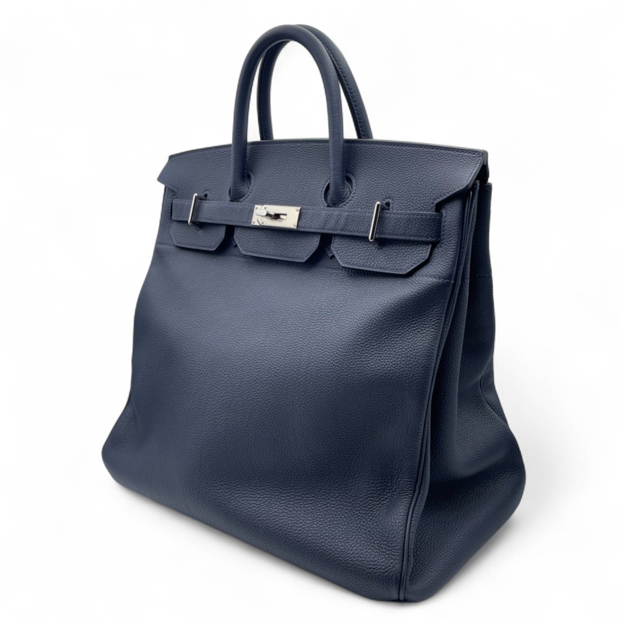 エルメス サイズ:40  オータクロア40 Z刻印 SV金具エトゥープ トゴハンドバッグ 中古 GZ14 エルメス オータクロア 40 ブルーニュイ トゴ シルバー金具 Z刻印