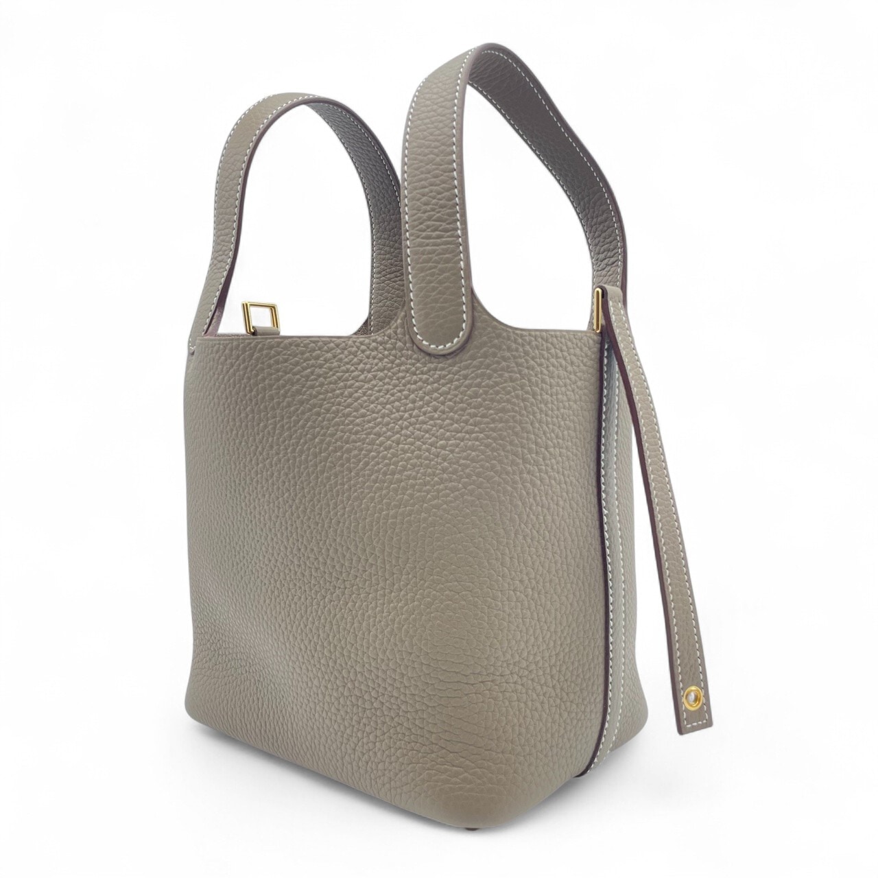 美品 エルメス ピコタンロックPM トリヨンクレマンス エタン HERMES エルメス ピコタンロック18/PM エトゥープ トリヨン