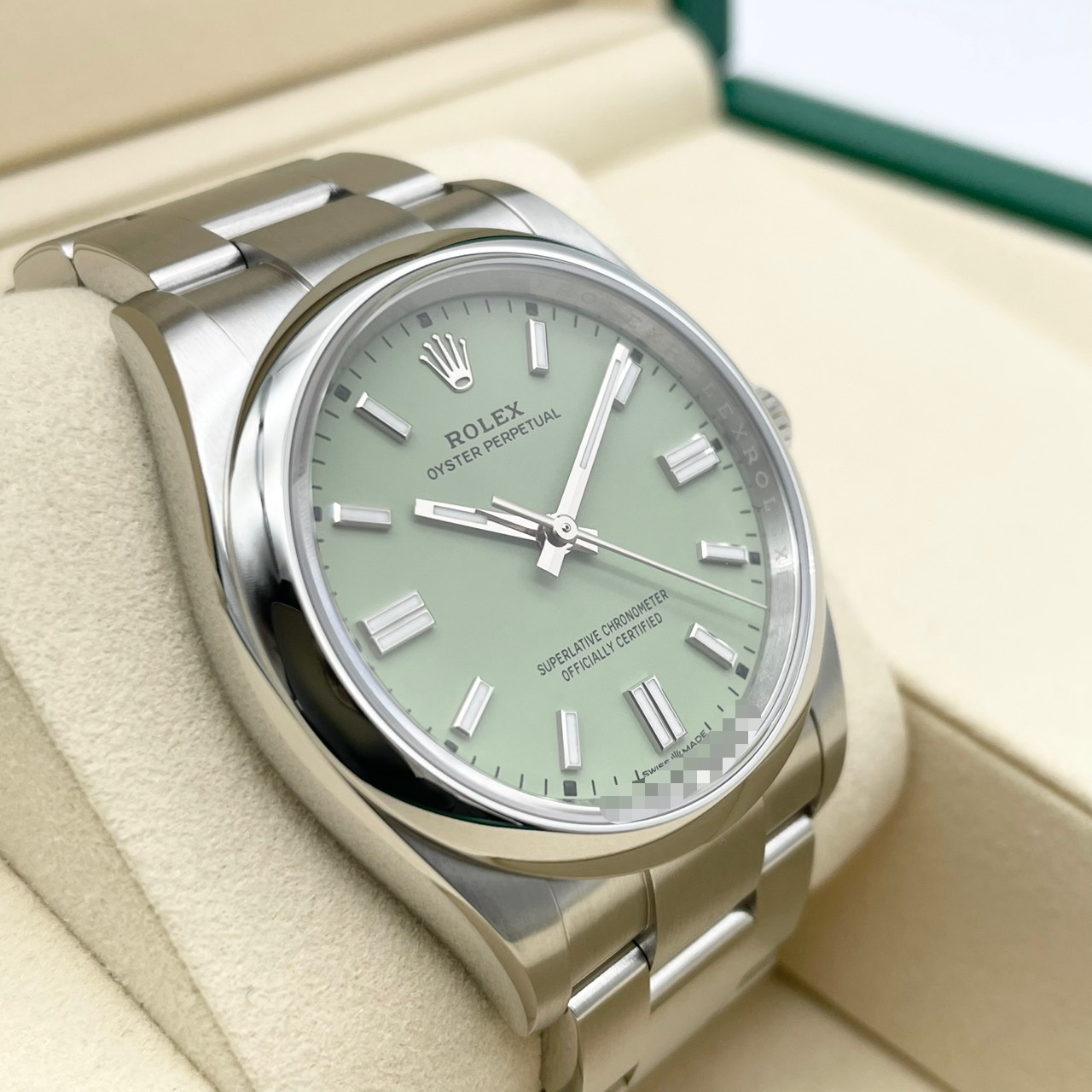 ロレックス オイスターパーペチュアル 126000 ピスタチオグリーン ステンレスチール 36mm