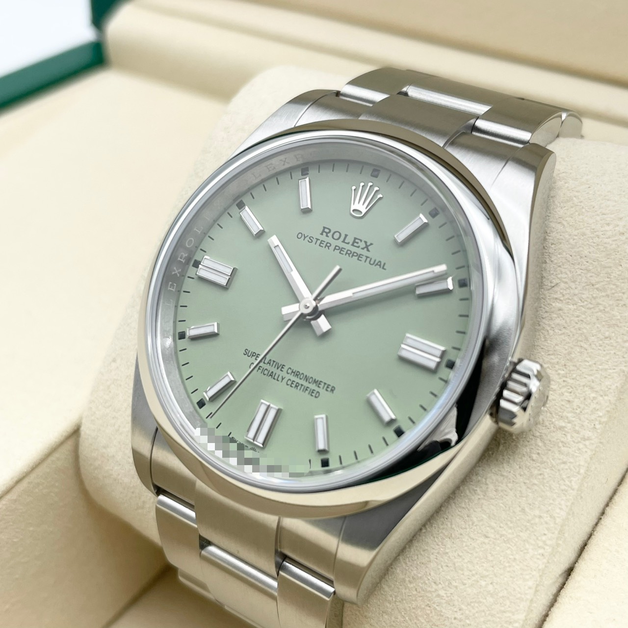 ロレックス オイスターパーペチュアル 126000 ピスタチオグリーン ステンレスチール 36mm