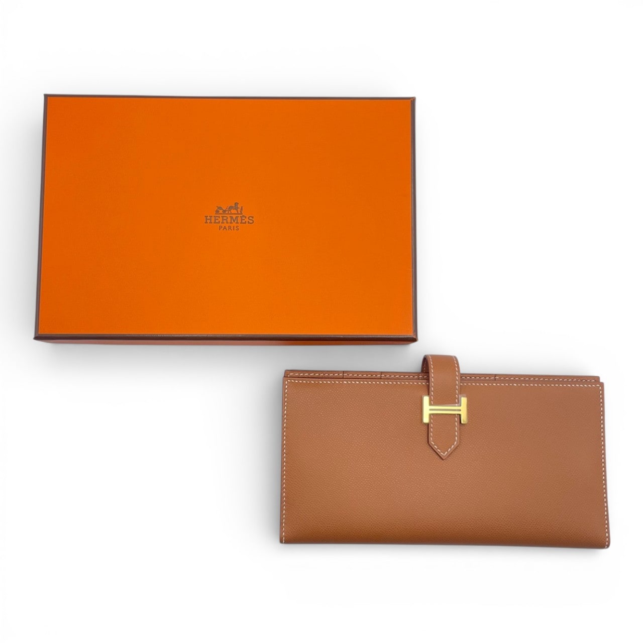 正規品☆HERMESベアンスフレ長財布(ゴールド)/65 エルメス ベアンスフレ ゴールド ヴォーマダム ゴールド金具 B刻印