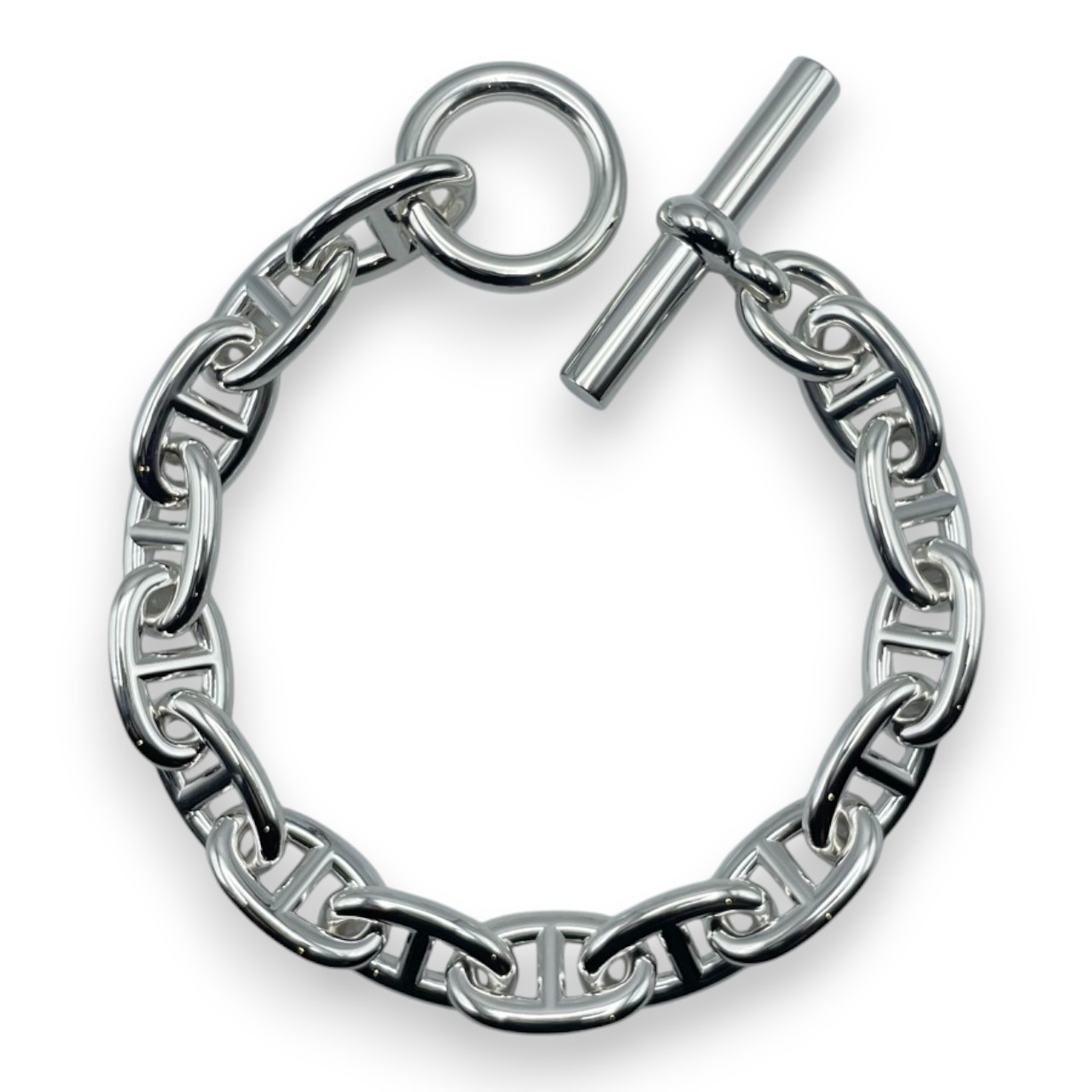 エルメス シェーヌ・ダンクル ブレスレット TGM シルバー925 15コマ