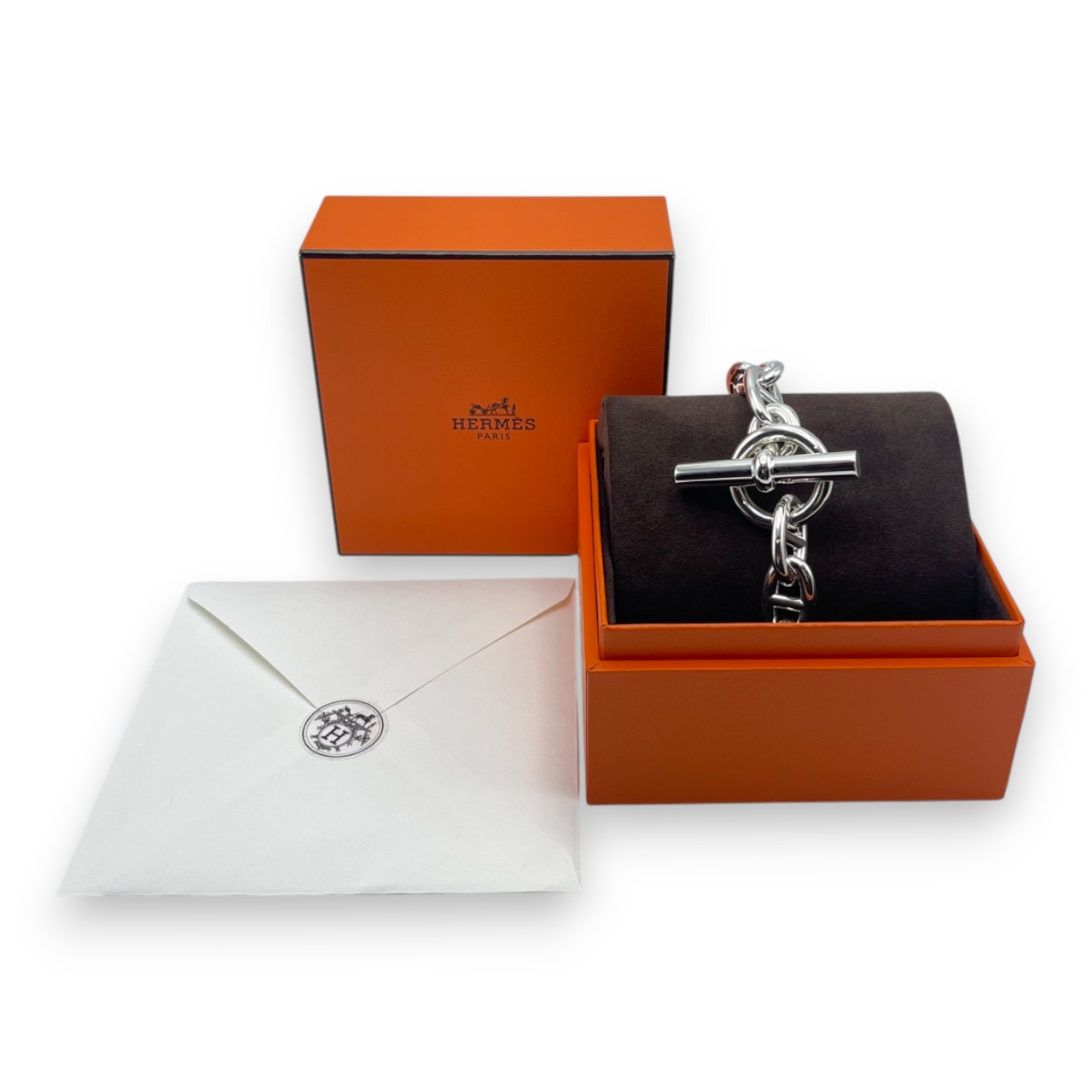 エルメス シェーヌ・ダンクル ブレスレット TGM シルバー925 15コマ