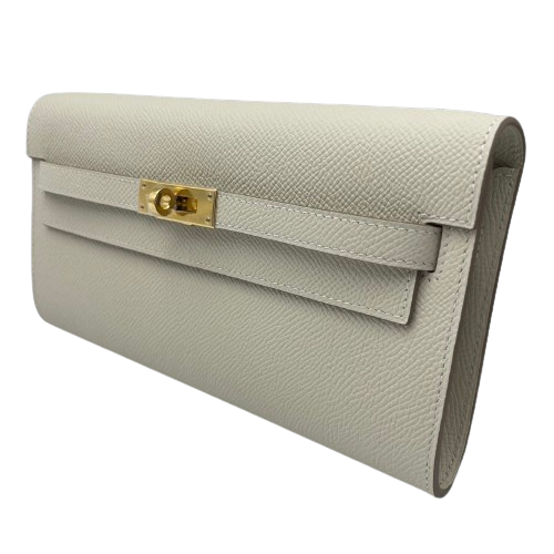 エルメス　ケリーウォレット　ロング　エプソン　ゴールド金具　C刻印 HERMES エルメス ケリーウォレット ロング ブラック エプソン
