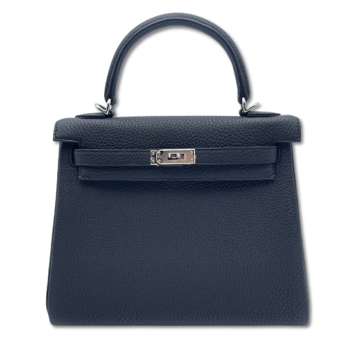 エルメス ケリー 25 ノワール トゴ シルバー金具 W刻印