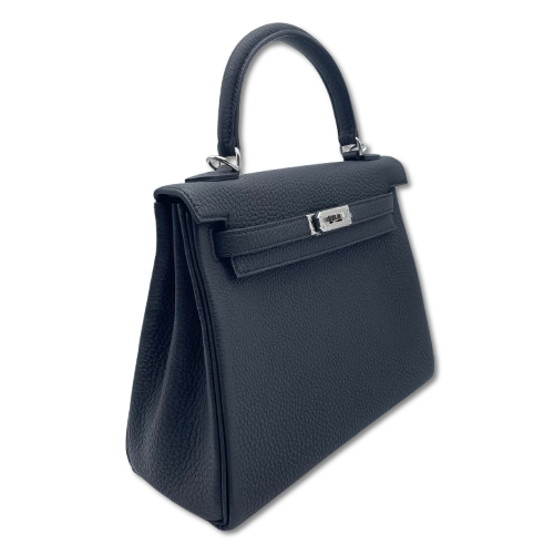 エルメス ケリー 25 ノワール トゴ シルバー金具 W刻印