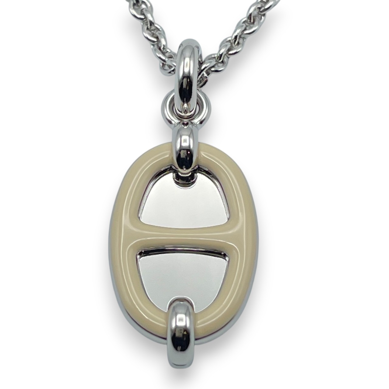 【定価以下】エルメス ミニ・マイヨン ペンダント PM H100053FPD3 クレーム 