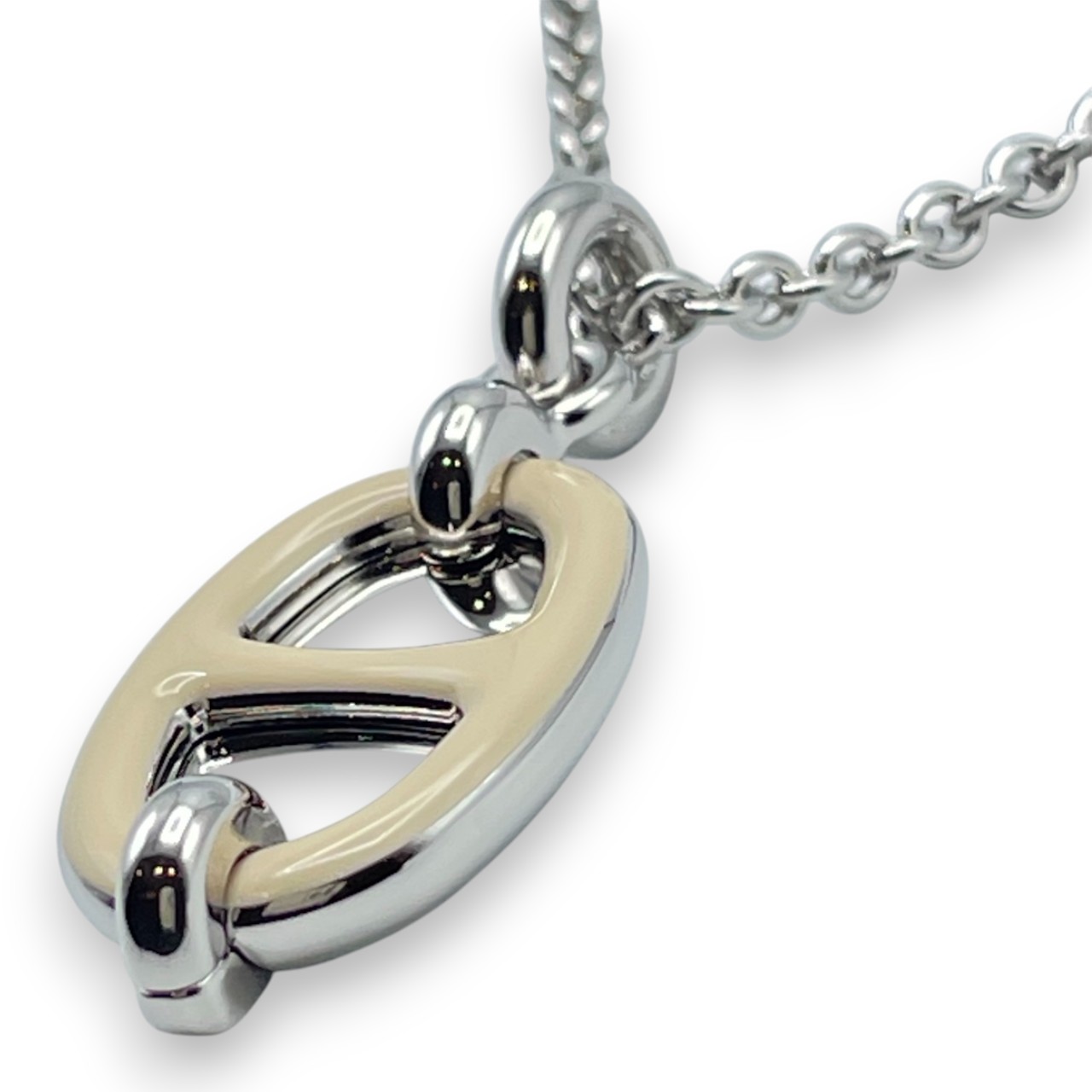 【定価以下】エルメス ミニ・マイヨン ペンダント PM H100053FPD3 クレーム 