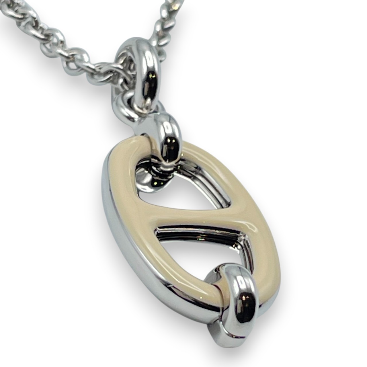 【定価以下】エルメス ミニ・マイヨン ペンダント PM H100053FPD3 クレーム 