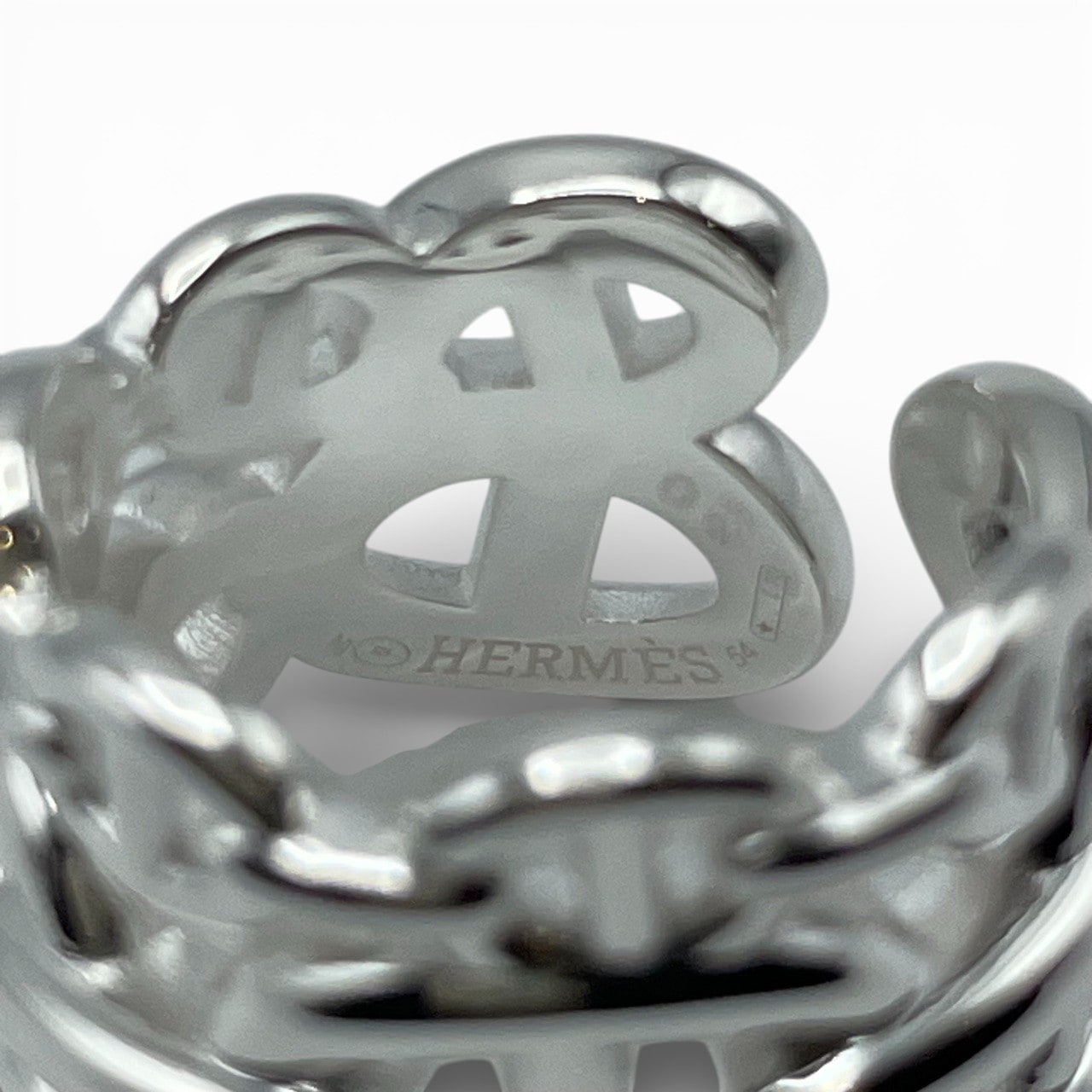 エルメス シェーヌ・ダンクル アンシェネ リング GM 54 シルバー925 14号