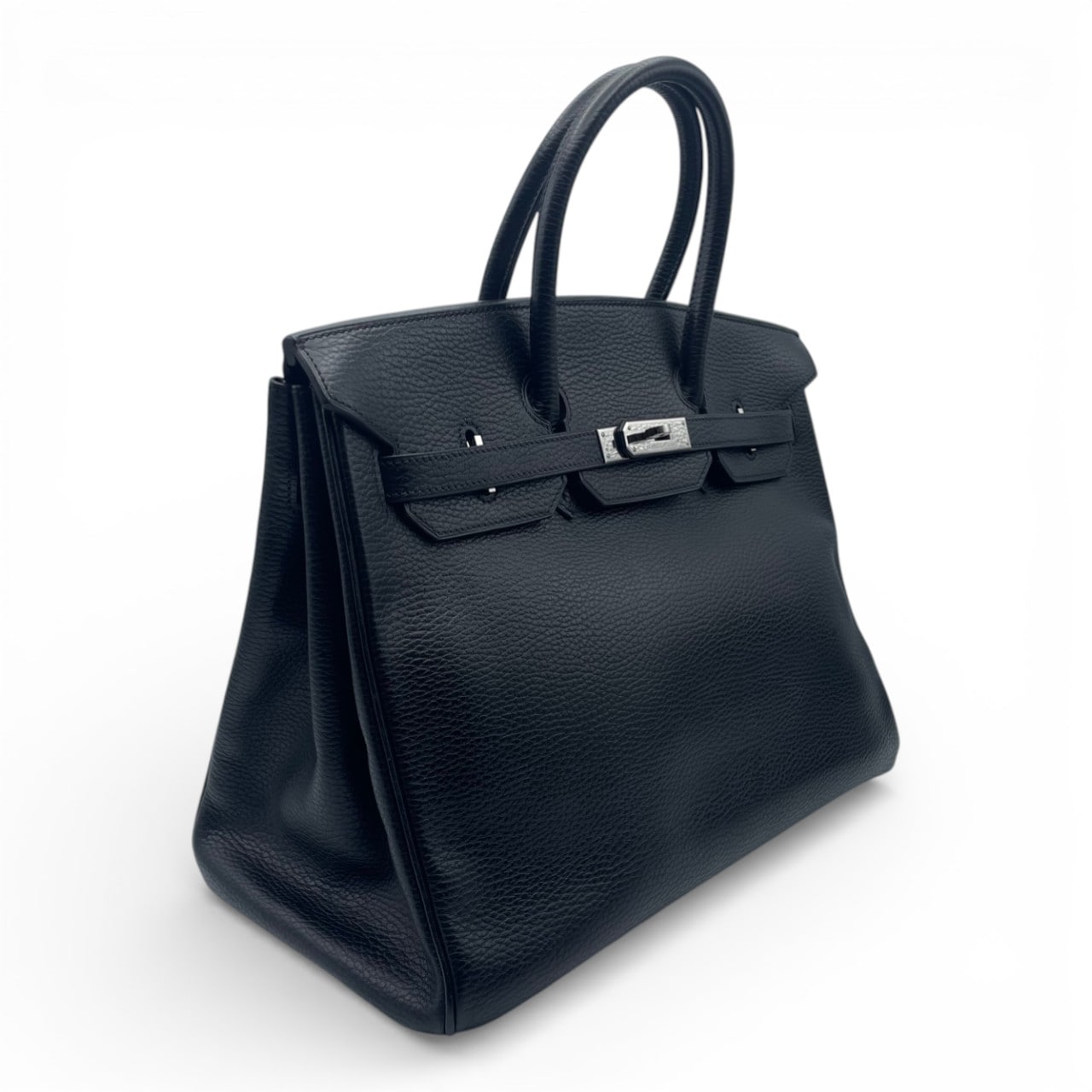 エルメス バーキン35 ノワール アルデンヌ シルバー金具 □H刻印