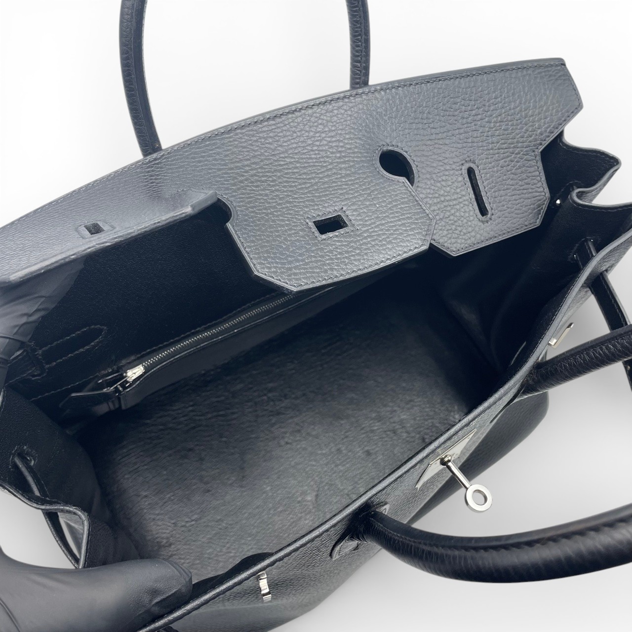 エルメス バーキン35 ノワール アルデンヌ シルバー金具 □H刻印